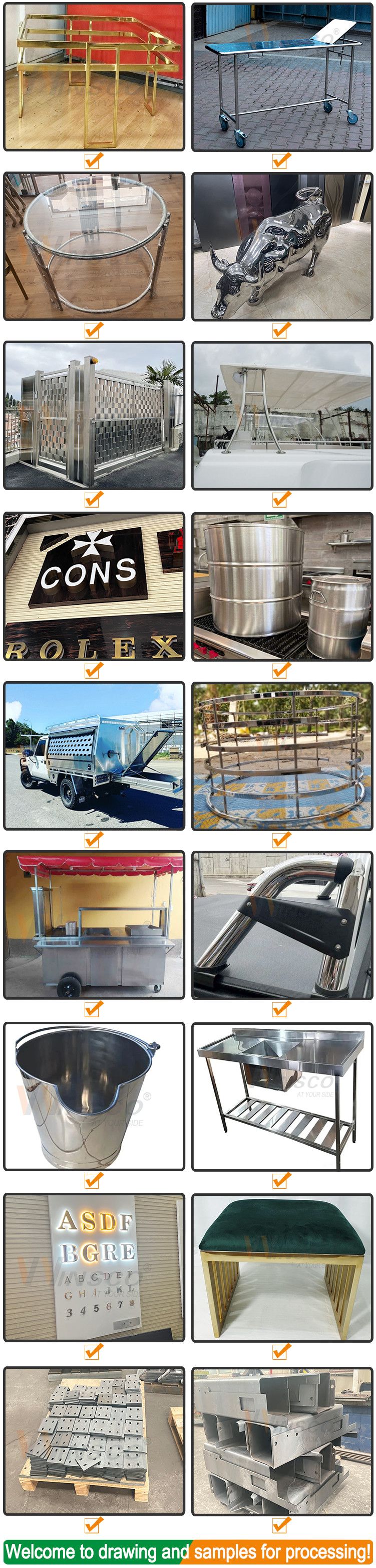 0.4-20mm Stainless Steel Metal Fabrication Mirror Surface With SS 201 304 316