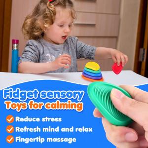 Wholesale Food Grade Silicone Fidget Sensory Toy Stones Baby Sensory Teether Toy from china suppliers