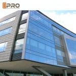 Heat Insulation Facade Glass Curtain Wall For Commercial Building Spider Curtain
