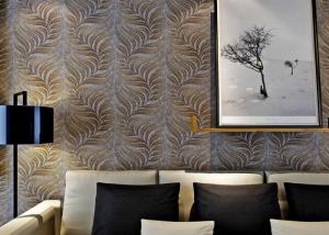 Wholesale Embossed 3D Home Wallpaper Wall Coverings with Removable Vinyl Material 0.53*10M from china suppliers