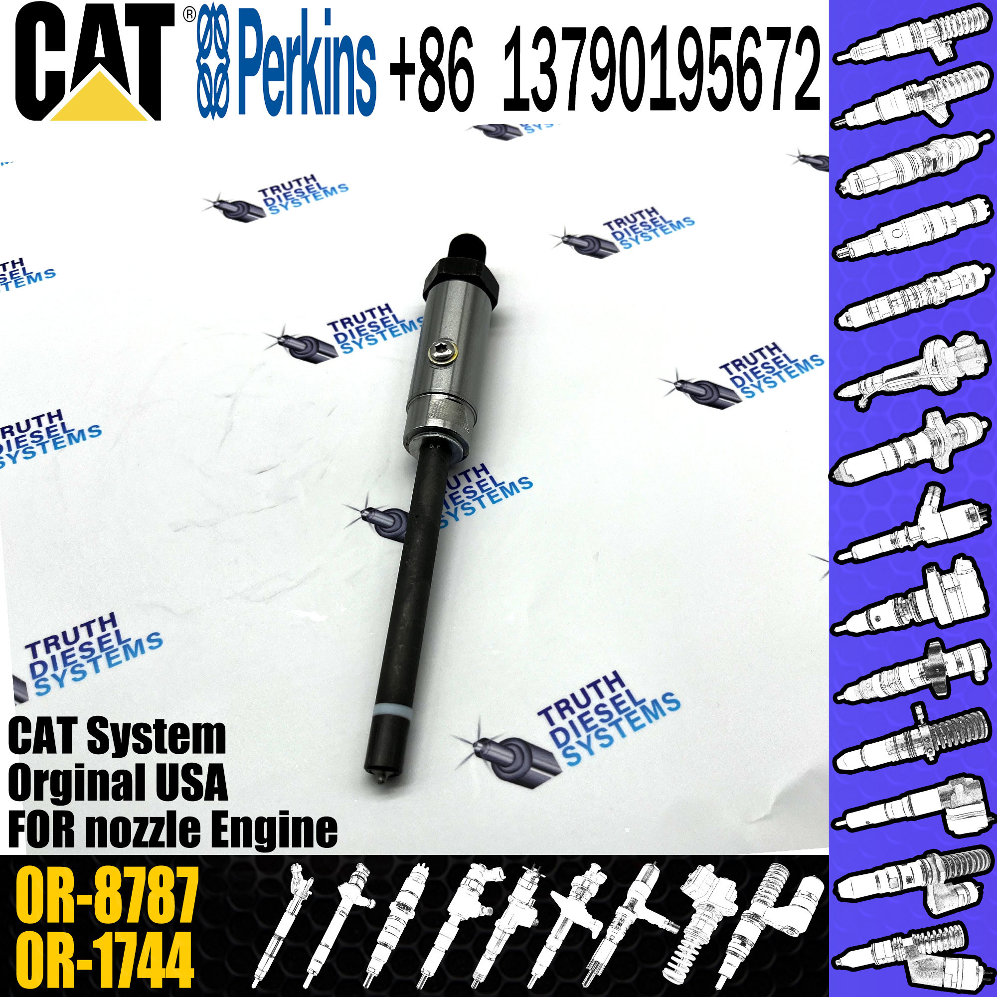 3408B 3408C 3412 3412C Engine Diesel Fuel Nozzle Injector 1301804 130-1804 1301804 0R-8787 7W7033