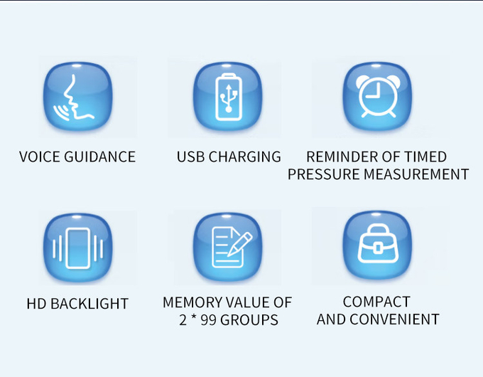 Portable, Large-Sized LCD Digital Display With Voice Prompt Function For Blood Pressure Monitoring