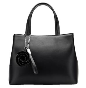 Wholesale Pure Leather Tote Bags Fashion Cowhide Daily Bag with Flower Women's Handbags from china suppliers