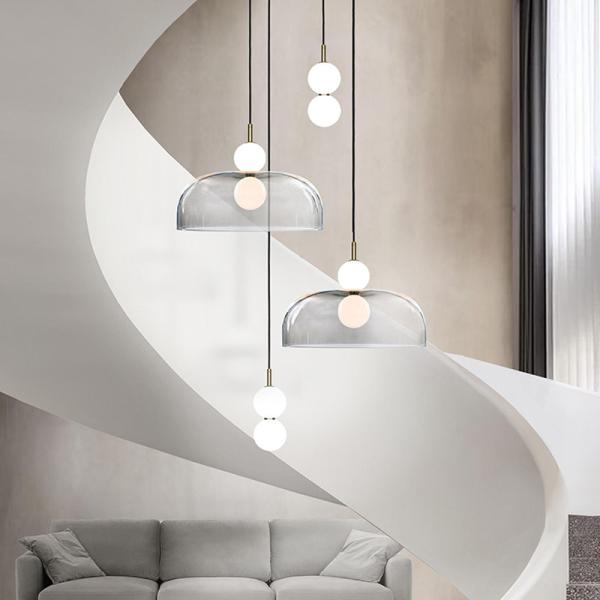 Glass Pendant Light Post-modern Pendant Lamp Bedside Living Room stairwell