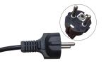 Outdoor Extension Power Cord European Plug Black Pvc Material Vde Standard