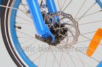 Blue Mens Women'S Electric Folding Bike , Citizen Folding Electric Bike 20"