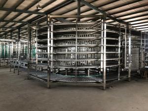 Wholesale 1000 Kg Per Hour Spiral IQF Freezer for Meat Beef Pork Blood Chicken from china suppliers