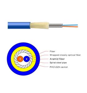 Wholesale GJSFJV 2f Armored Indoor Optical Fiber Cable Duplex 3.0mm from china suppliers