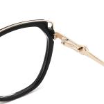 Optical Acetate And Metal Eyeglasses Slim Metal Temples Cat Eye Shape For Women