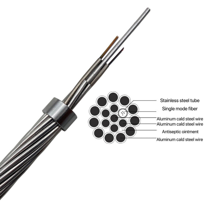 G652D G657A1 G657A2 OPGW ground wire Uni Tube for Replacement of aerial ground wire with Stainless steel