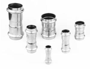 Wholesale OEM Press Fit Fittings Stainless Steel Equal Coupling Free Samples from china suppliers