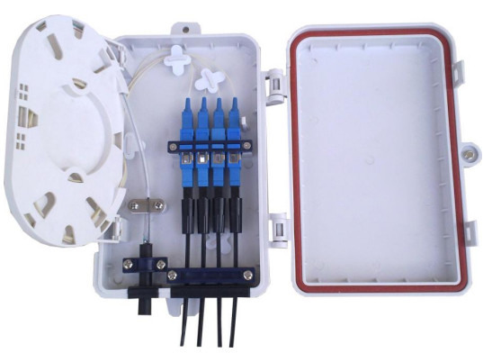 2 Port Plastic Optic Fiber Distribution Box 8 Port For FTTH / CATV