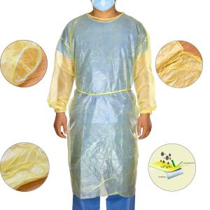 Wholesale Non Woven Pp Pe Coated Yellow Disposable Surgical Gown For Doctors from china suppliers