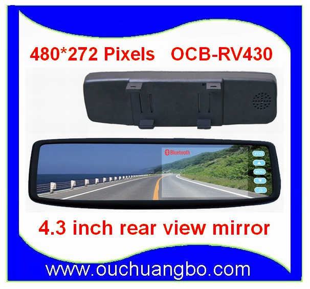 Ouchuangbo 480*272 4.3 Inch TFT LCD Display Car Rear View Mirror Monitor