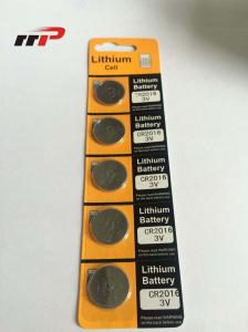 Wholesale Primary Button Cell 75mAh CR2016 Lithium Battery 3.0V / Li-MnO2 Blister Card Coin Battery from china suppliers