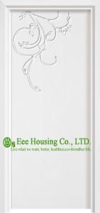 Wholesale Mordern White Color Timber Veneer Wood Door With Lever Handle, Solid Wood Entrance Doors from china suppliers