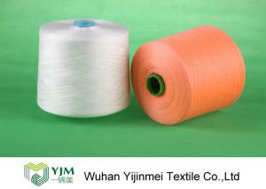 Wholesale High Tenacity 40s/3 Dope Dyed Polyester Yarn , Orange / Green Z Twist Yarn from china suppliers