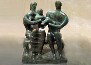 Wholesale Handmade Lovely Family Life Size Bronze Statues Antique Design Customized Size from china suppliers