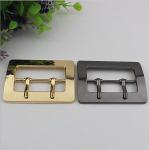 Handbag hardware accessories zinc alloy gunmetal color square 2 inch double pin