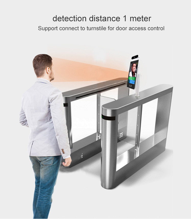 8'' Facial Recognition Infrared Thermometer for Door Access System