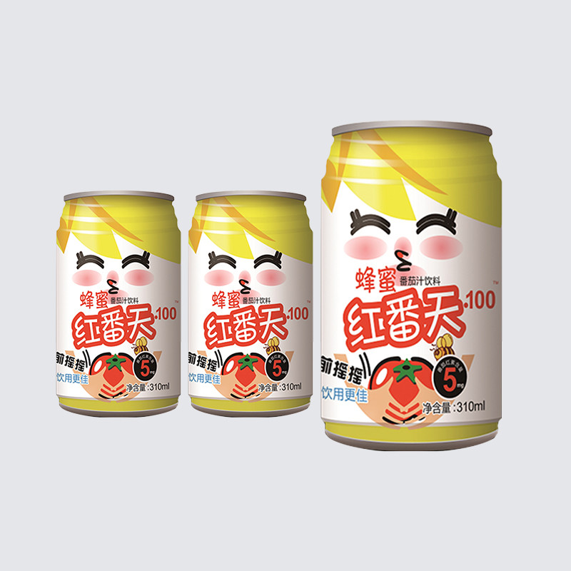 Honey Flavored Unsalted Tomato Juice 310ml 6mg Sodium Per 100ml