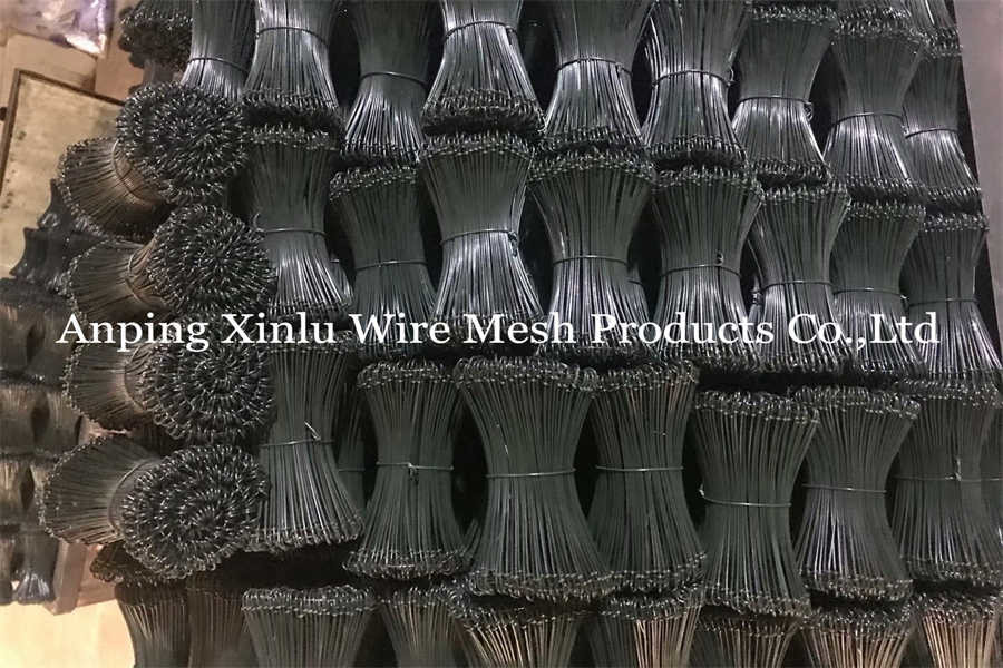 Black Annealed Bar Tie Wire Double Loop Binding Wire 1.0mm Diameter 200mm Length for Industrial Use 20% Elongation Rate