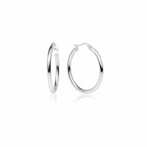 Wholesale OEM ODM 925 Sterling Silver High Polished Round-Tube Click-Top Hoop Earrings For Women from china suppliers