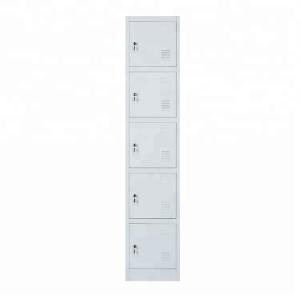 Wholesale new design full height stainless cabinet steel locker 5 door from china suppliers