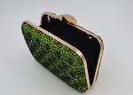 Elegant Small Green Evening Clutch Bags Rectangle Shaped Wallet Evening Bag