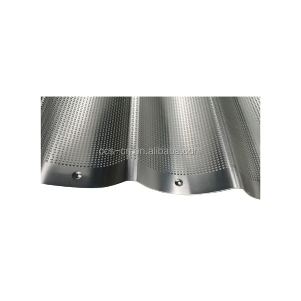 commercial 4/5/6 bakeware slotted aluminum perforated french bread metal baking pan baking equipment baguette baking tray