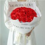 Valentine's Day gift crushed ice blue rose soap flower bouquet for girlfriend