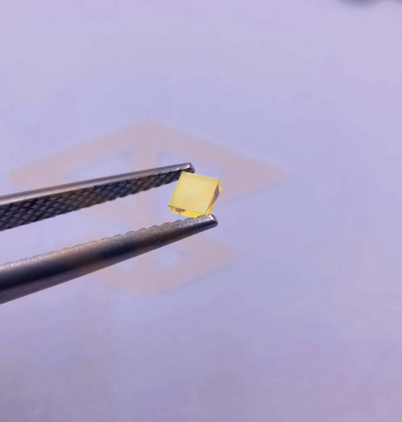Yellow Color 6 Sides Polished MCD Diamond Plate For Optical Windows Use
