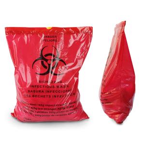 Wholesale 76.6cm*60.5cm LDPE HDPE Medical Waste Bags For Hospital Biohazard from china suppliers