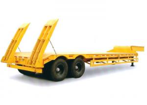 Wholesale 2 Axles 40T Fixed Gooseneck Low Bed Semi Trailer For Construction Machine Load from china suppliers