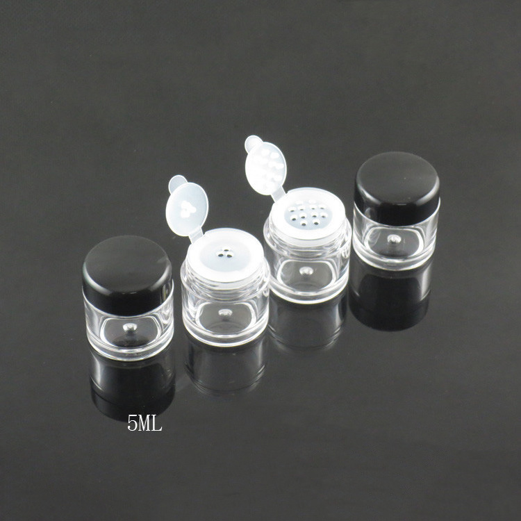 Collar Material AS Custom Empty Acrylic Powder Containers Clear Loose Body Powder Containers Bulk Acrylic Jars With Lids