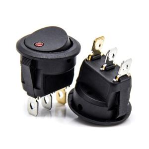 Wholesale 3 Pin Snap In ON / OFF 12v 20A Car / Boat Spst Round Rocker Switch from china suppliers