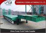 Mechanical 4mm Checkered 70T Q345B Lowboy Semi Trailer