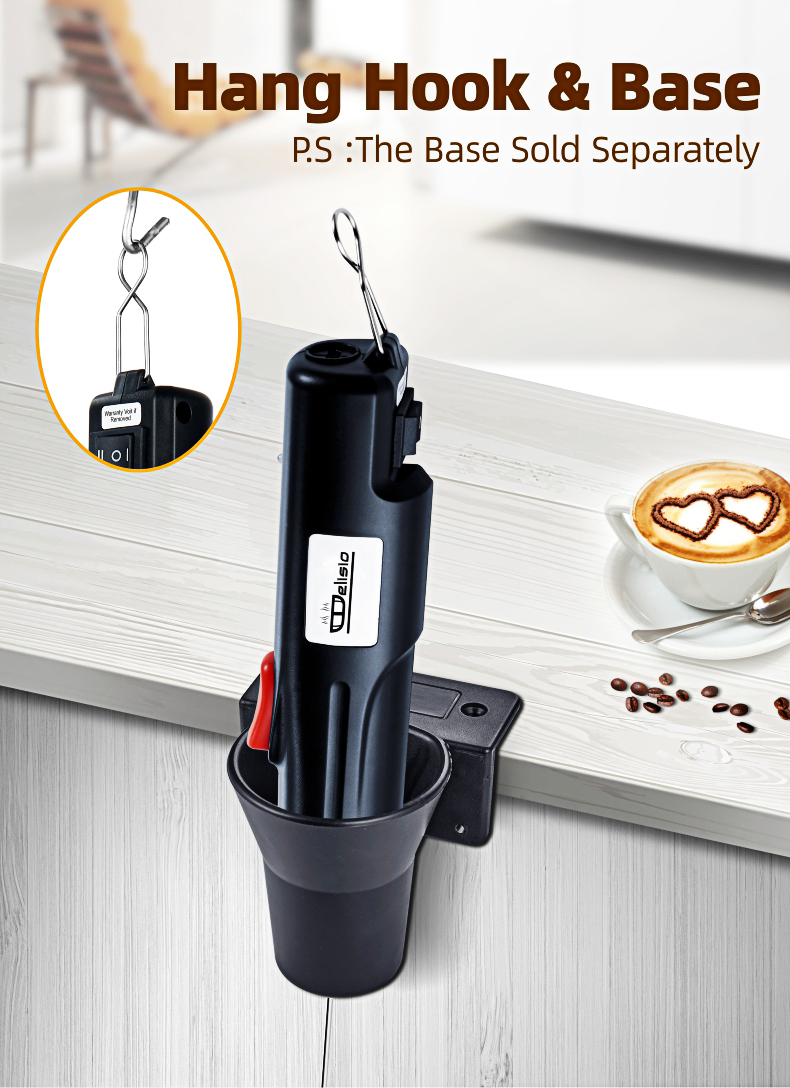 220V Electric Milk Frother Mini Handheld Food Blender Coffee Mixer with Speed Control