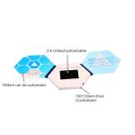 Hexagon 256MB LCD video brochure card , audio video business cards For Marketing
