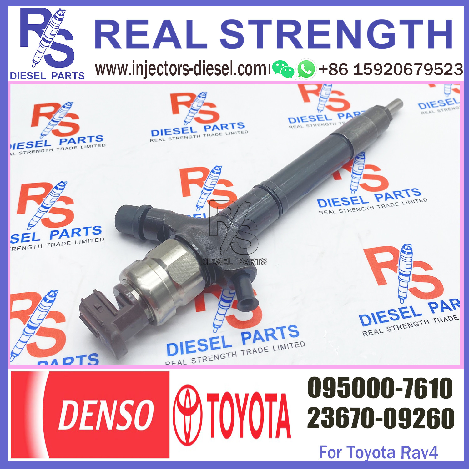 original New Common Rail Fuel Injector 095000-7610 23670-09260 095000-7600 23670-0R160 095000-7630 23670-0R170 For Toyo-