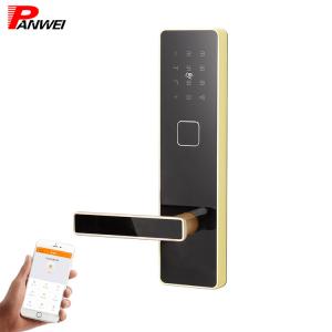 China Gray Front Door Security Lock Intelligent Brushed Finish Zinc Plated Parts on sale