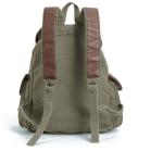 Vintage Canvas Leather Backpack School Bag Satchel For Outdoor Hiking / Climbing