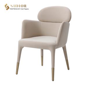 Wholesale Nordic White Faux Leather Dining Chairs Set Of 4 High Back 85cm Height from china suppliers