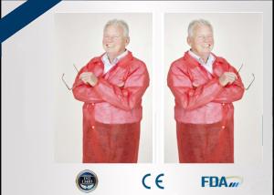 Wholesale Air Permeable Tyvek Disposable Lab Coats For Food Processing Industry / Clean Room from china suppliers