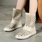 S143 2020 new hollow high-top retro ethnic handmade women's shoes fashion