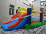 Commercial Grade PVC Tarpaulin Inflatable Bounce House Blower With Slide