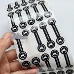 UV Resist Waterproof PVC Self Adhesive Label Split Back Printed Logo Die Cut