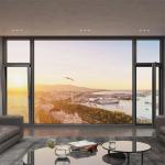Custom Design Villa French Glass Windows with 35dB Sound Insulation and 14