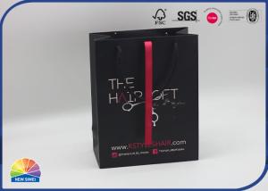 Wholesale Black Custom Size Luxury Printed Logo Paper Gift Bag With Handle from china suppliers