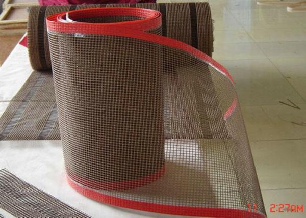 Quality High Temperature Resistant Open Fiberglass PTFE Mesh Edge Reinforced Non Sticky for sale